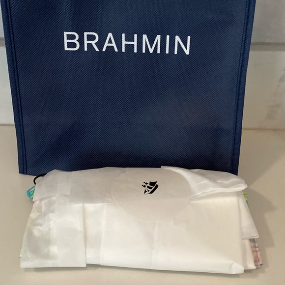 🆕 Brahmin Cotton Candy Ombré Credit Card Wallet Croc Embossed Leather - Picture 10 of 10